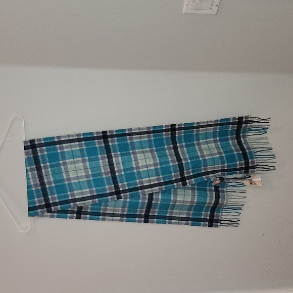 Edinburgh 100% Cashmere Scarf Winter Check - Picture 1 of 3